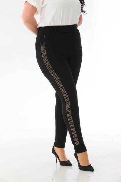 PUNTO BELİ LASTİKLİ GOLD TAŞLI PANTOLON
