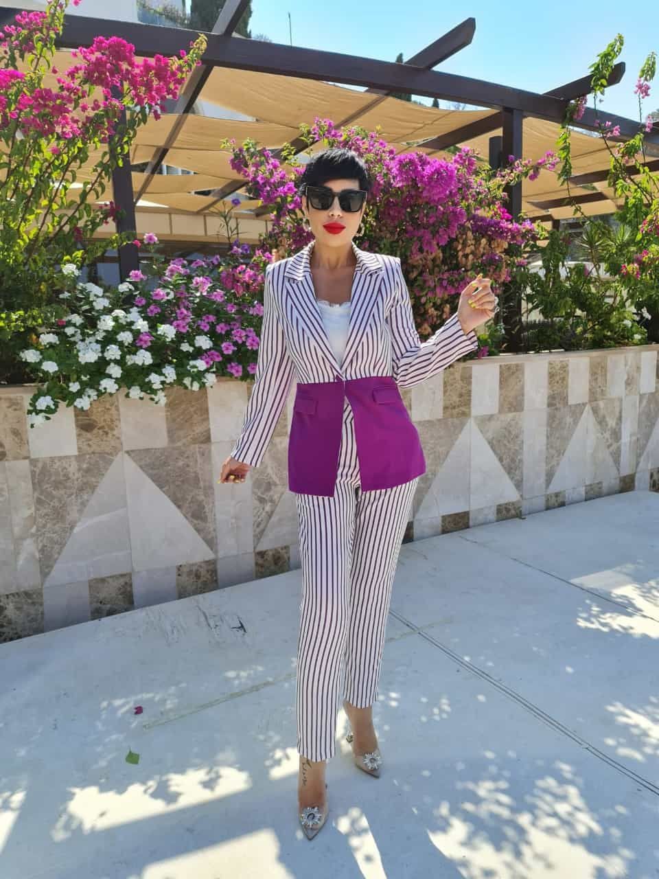 Double Çizgili Desen Pantolon