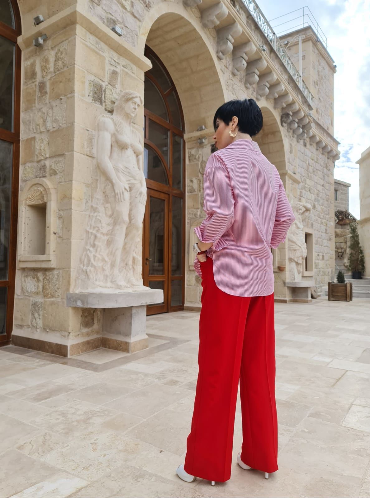 KİNG ÇİZGİLİ KADIN BLUZ